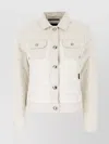 Moorer Quilted Petunia Down Jacket With Denim Inserts In Neutrals