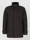 Moorer Quilted Polyester Down Jacket High Collar Pockets In Multi