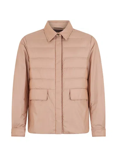 Moorer Quilted Puffer Jacket In Pink
