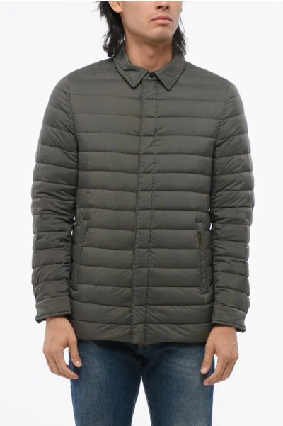 Moorer Quilted Recanati Down Jacket With Snap Buttons In Black