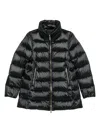 Moorer Quilted Zip-front Coat In Black