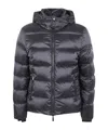 Moorer Quilted Zip-up Down Jacket In Black