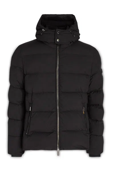 Moorer Brett - Hooded Down Jacket In Blue
