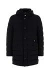 Moorer Midnight Blue Nylon Blend Calandri Down Jacket In Black