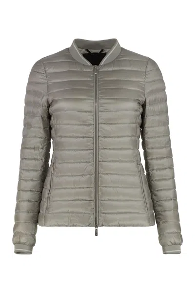 Moorer Rachele Short Down Jacket In Grey