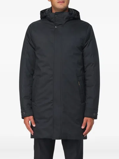 Moorer Raffaello Hooded Coat In Black