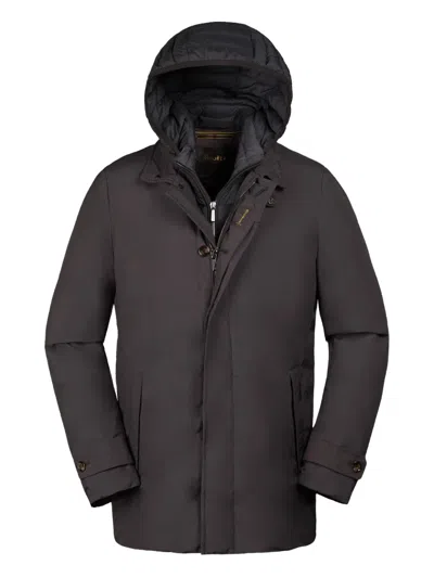 Moorer Raffaello-stp Hooded Jacket In Brown