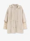 Moorer Padded-sleeve Hooded Coat In White