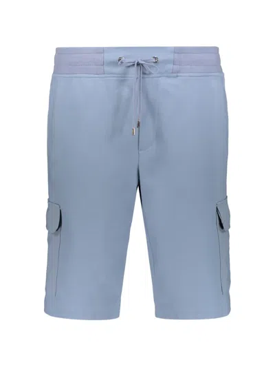 Moorer Randlf-jfc Drawstring Cargo Shorts In Blue