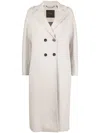 Moorer Ravenna-le Long Double-breasted Coat In Metallic