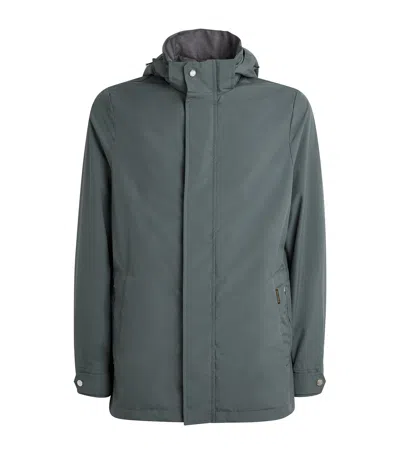 Moorer Recco-stp Coat In Green