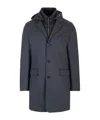 Moorer Redon-pum Coat In Blue