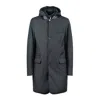 Moorer Buttoned-up Hooded Parka In Gray