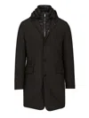 Moorer Redon-skt 1 Petto Cappuccio Microfib Jackets Black In Black