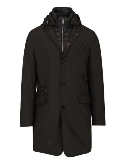 Moorer Redon-skt 1 Petto Cappuccio Microfib Jackets Black