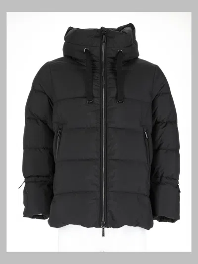 Moorer Regular-fit Quilted Puffer Coat In Black