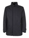 Moorer Skt Arms Jacket With Concealed Hood In Blue