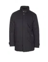 Moorer High Neck Padded Jacket With Cuff Straps In Black