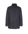 Moorer High Neck Padded Jacket With Cuff Straps In Blue