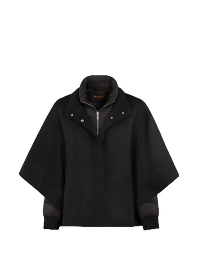Moorer Resia Cape Jacket In Black