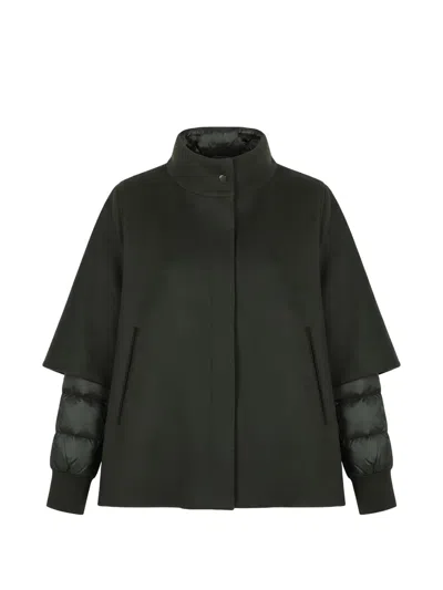 Moorer Resia-cwr Quilted-sleeve Jacket In Black