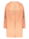 Moorer Button-front Cotton Jacket In Orange