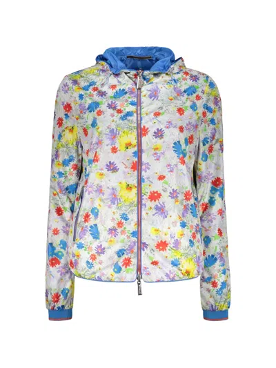 Moorer Reversible Floral-print Jacket In White