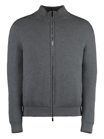 MOORER RIB-KNIT CASHMERE CARDIGAN