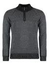 Moorer Fedro Wool And Cashmere Sweater In Blue