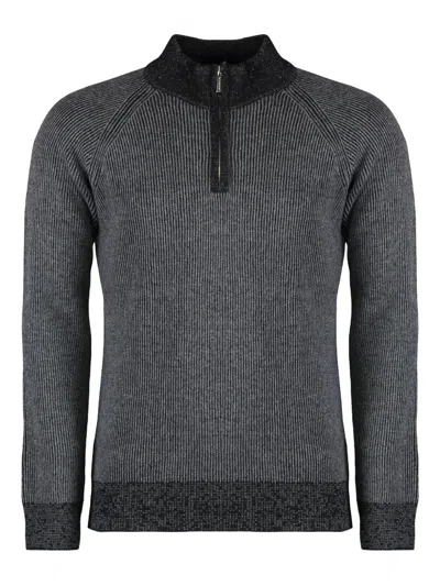 MOORER RIB-KNIT SWEATER