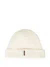 Moorer Ribbed Cashmere Beanie In Neutral
