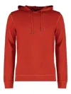 Moorer Ribbed Hooded Sweater In Red