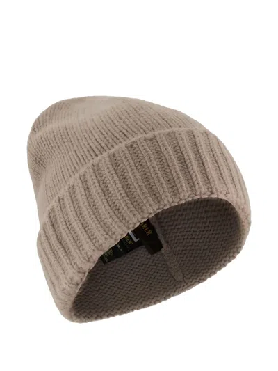 Moorer Ribbed-knit Beanie In Brown