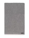 Moorer Ribbed-knit Rectangular Scarf In Gray