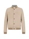 Moorer Man Jacket Grey Size 40 Polyester In Neutral