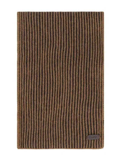 MOORER RIBBED STRIPED SCARF