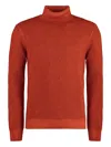Moorer Todi Wool Turtleneck Sweater In Red