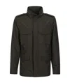 Moorer Denver Jacket With Buttoned Cuffs And Epaulettes In Black