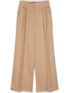 Moorer Riven-ntf Wide-leg Trousers In 褐色
