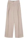 Moorer Riven-ntf Wide-leg Trousers In 中性色