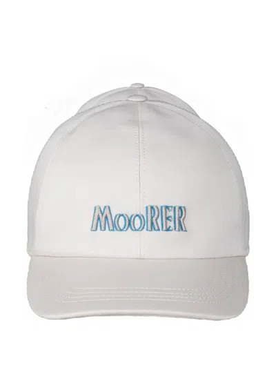 Moorer Robinson-si Logo-embroidered Baseball Cap In White