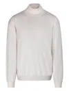 Moorer Roll-neck Cashmere-blend Sweater In White