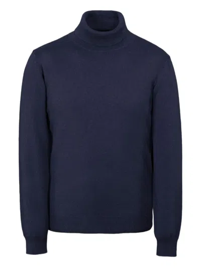 Moorer Roll-neck Sweater In Blue