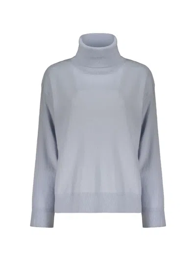 Moorer Roll-neck Drop-shoulder Sweater In Gray