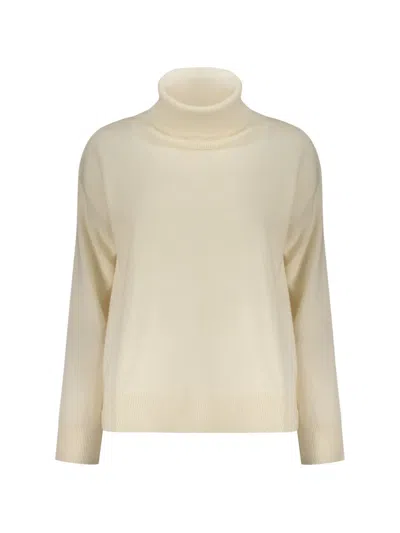 Moorer Roll-neck Knitted Sweater In White