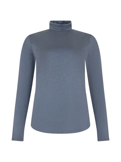 Moorer Roll-neck Long-sleeve T-shirt In Blue