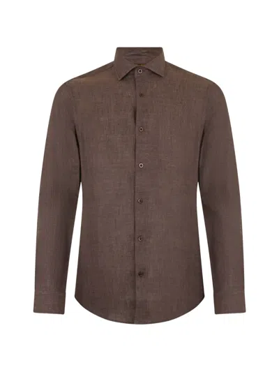 Moorer Romanys Buttoned Shirt In Brown