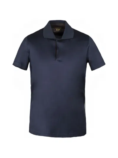 Moorer Ronald-jcl Button-fastening Polo Shirt In Blue