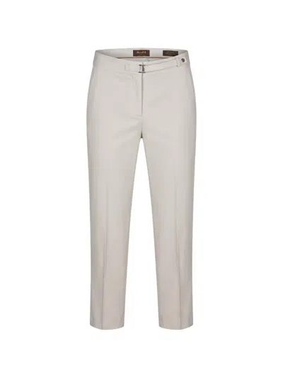 Moorer Rooney Belted Trousers In Neutrals