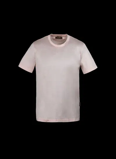 Moorer Round-neck Slim-fit T-shirt In Pink